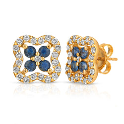 Sapphire And Diamond Studs