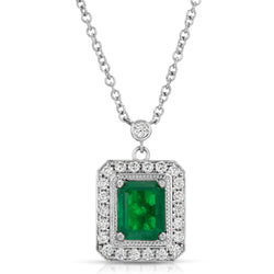 Deep Green Emerald Pendant