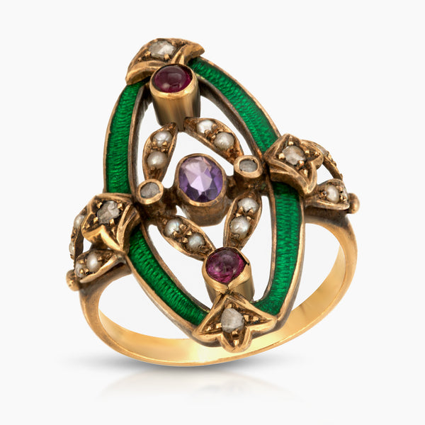 Antique Multi Color Ring