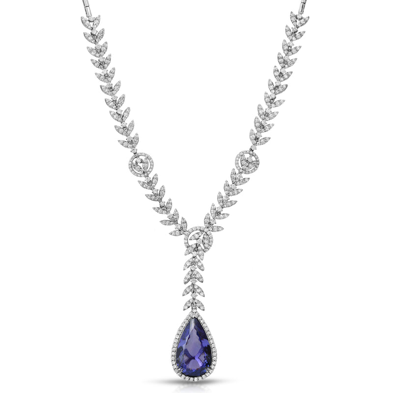 Pear Shaped Tanzanite Necklace