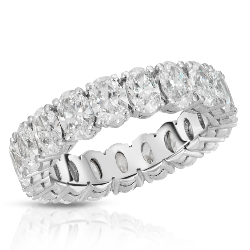 Oval Share Prong Eternity Band