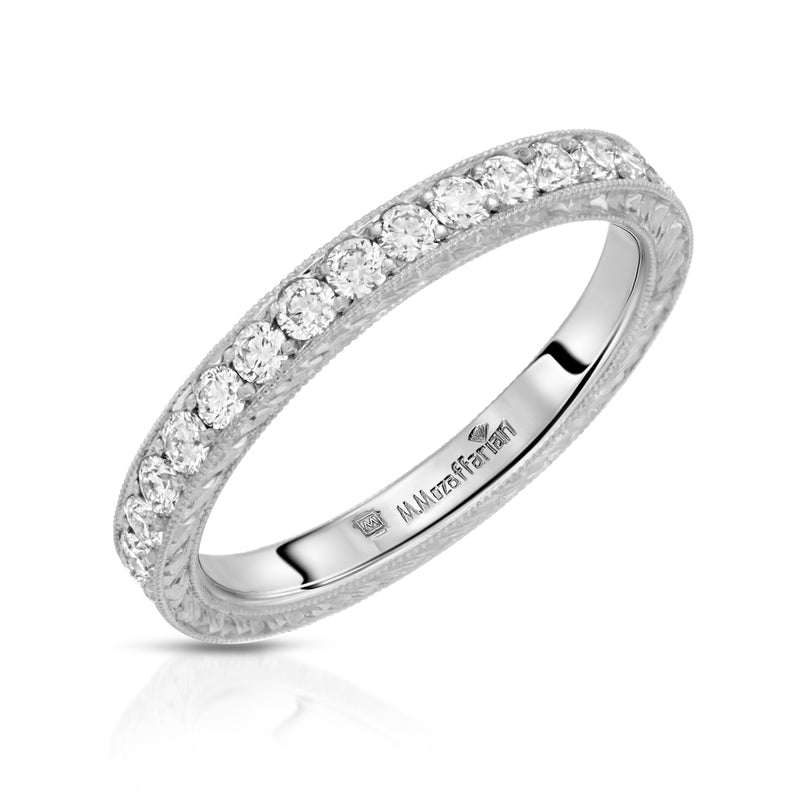 Channel Set and Engraved Band