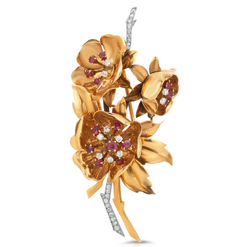 Estate Flower Brooch