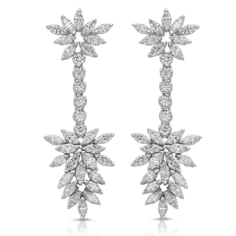 Marquise Flower Earring