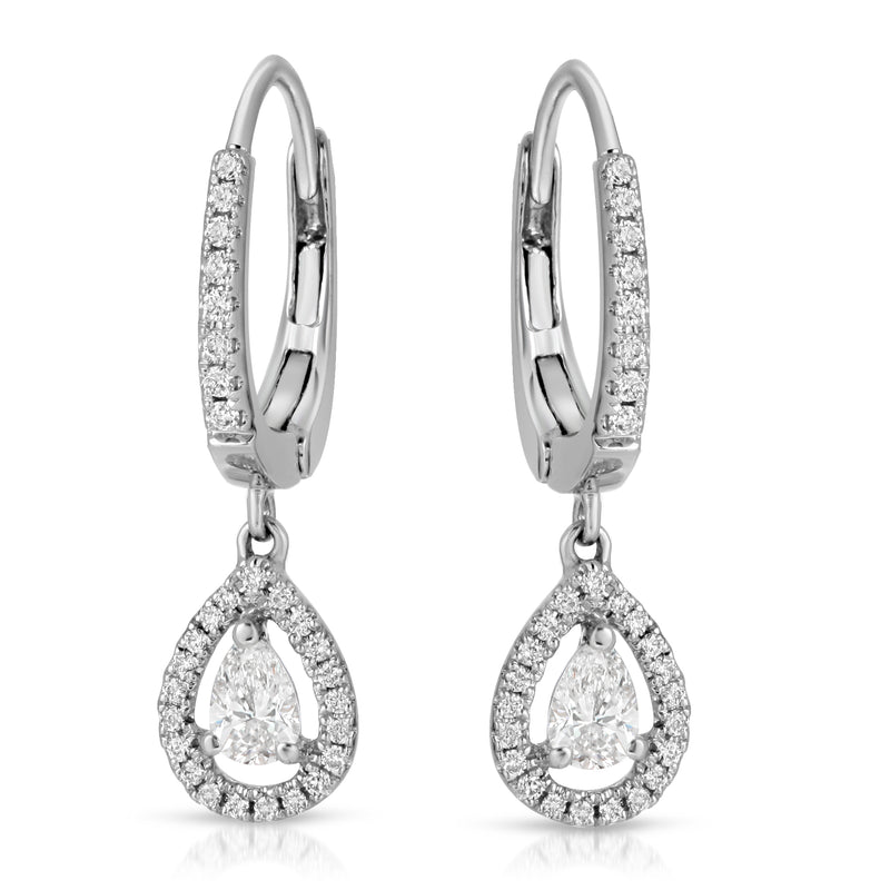 Short Drop Pear Earrings