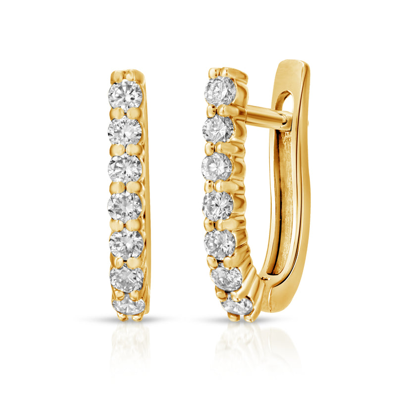 Diamond Huggy Hoops