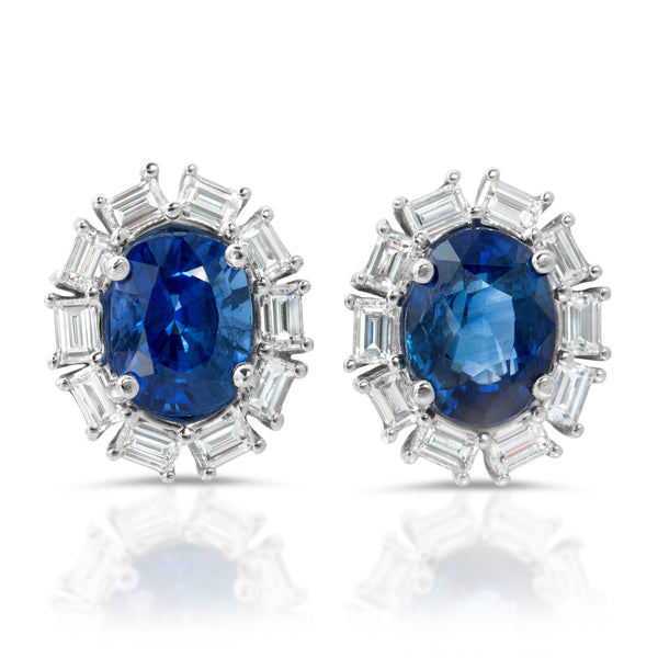 Oval Sapphire Studs