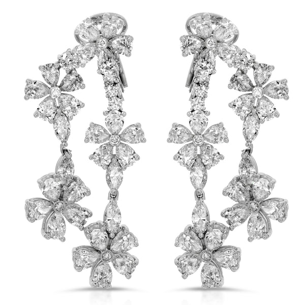 Two Strand Flower Earring