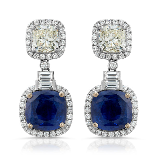 Deep Blue Sapphire Earring