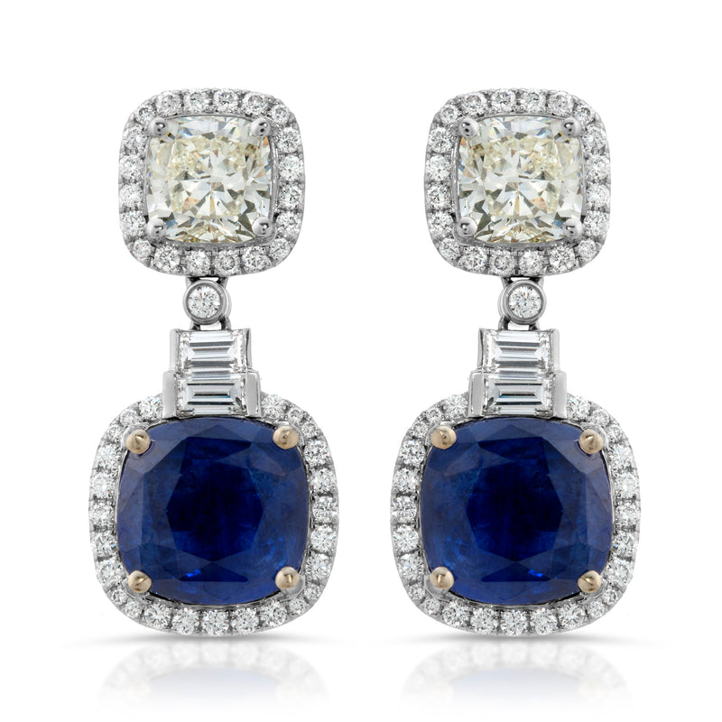 Deep Blue Sapphire Earring