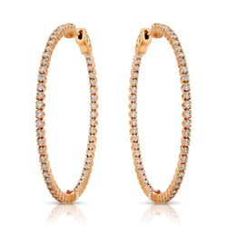 Thin Diamond Hoops