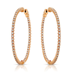 Thin Diamond Hoops