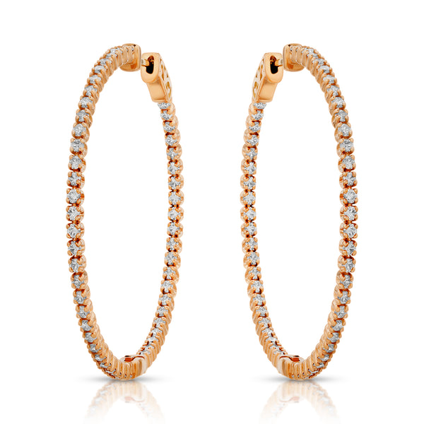 Thin Diamond Hoops