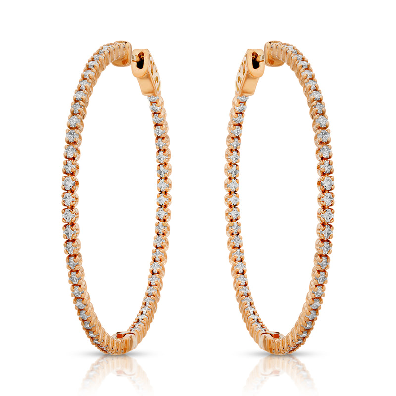Thin Diamond Hoops