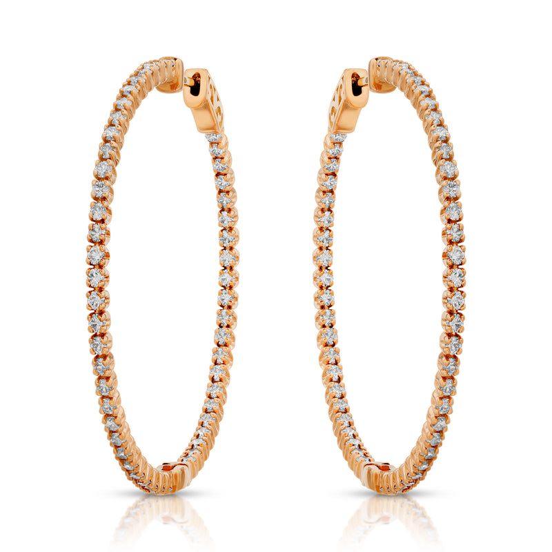 Thin Diamond Hoops