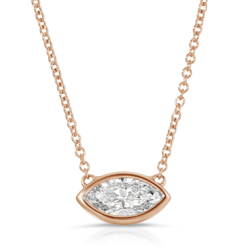 Marquise Bezel Set Pendant