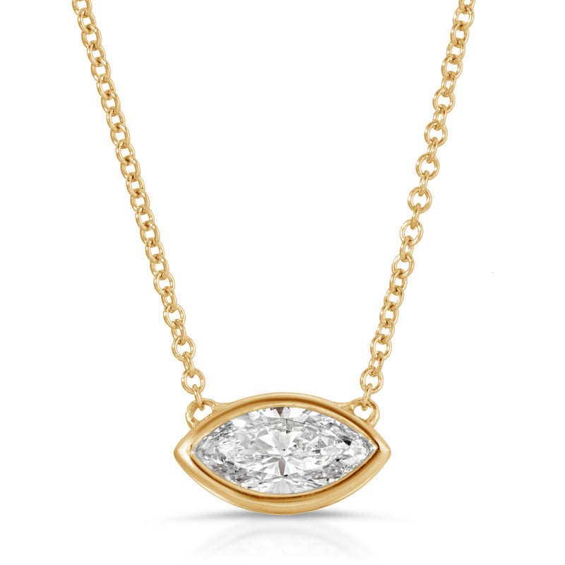 Marquise Bezel Set Pendant
