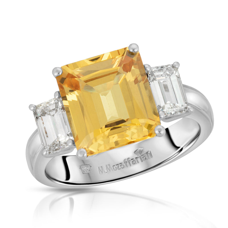Solitaire Yellow Sapphire Ring