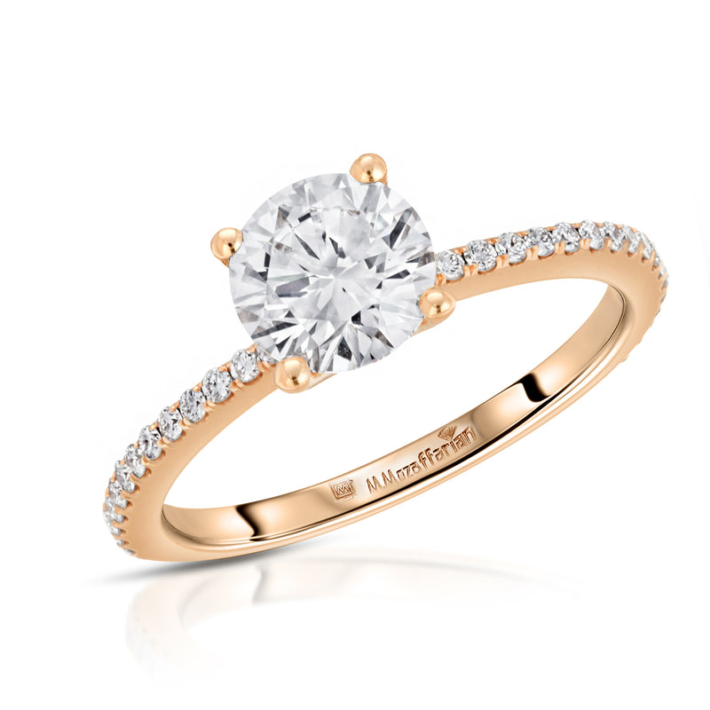 Rose Gold Diamond Solitaire Ring