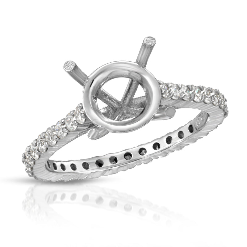 Women's Raised Side Pave Setting