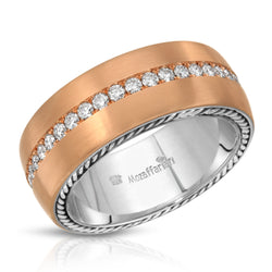 Men's Rose Gold Middle Row Band