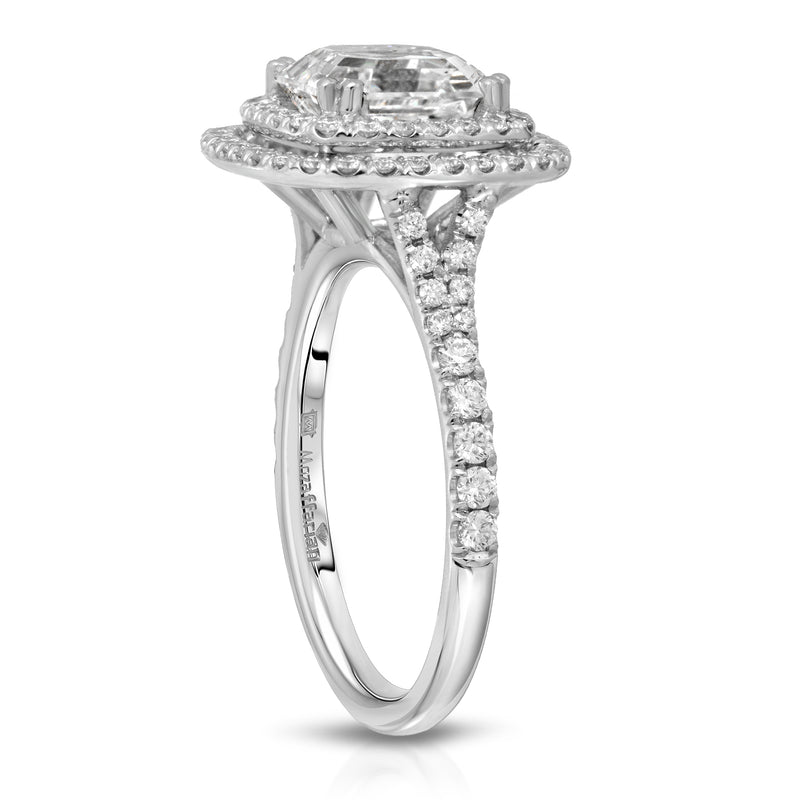 Women's Double Halo Wedding Ring