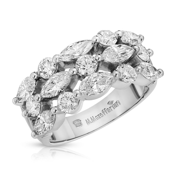 Alternating Round and Marquise Band