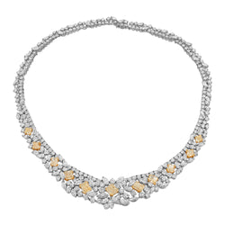 Queen White and Yellow Diamond Necklace