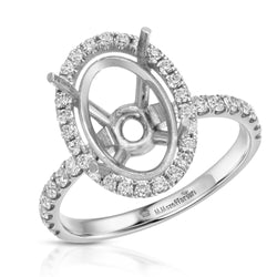 Single Halo Classic Oval Setting