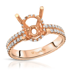Women's Double Row Hidden Halo Setting
