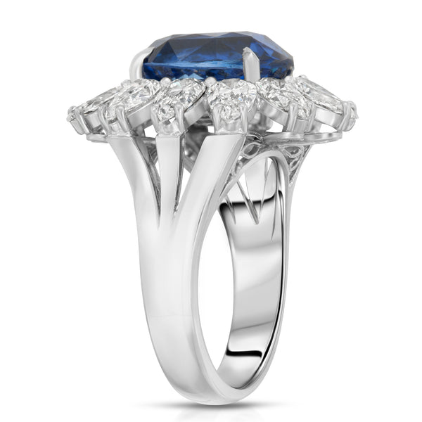 Exotic Flower Sapphire Ring