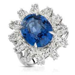 Exotic Flower Sapphire Ring