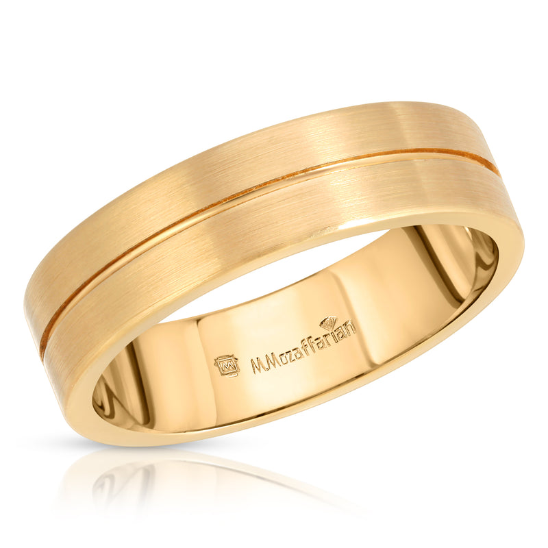 Plain Yellow Gold Men's Ring