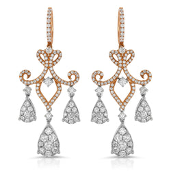 Two Toned Chandelier Earring